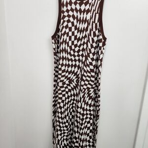 Wild Fable Brown and White Patterned Knit Dress